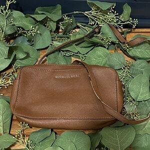 Michael Kors Tan Leather Crossbody Bag